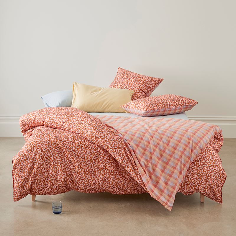 Sunset Paprika Floral Pillowcases