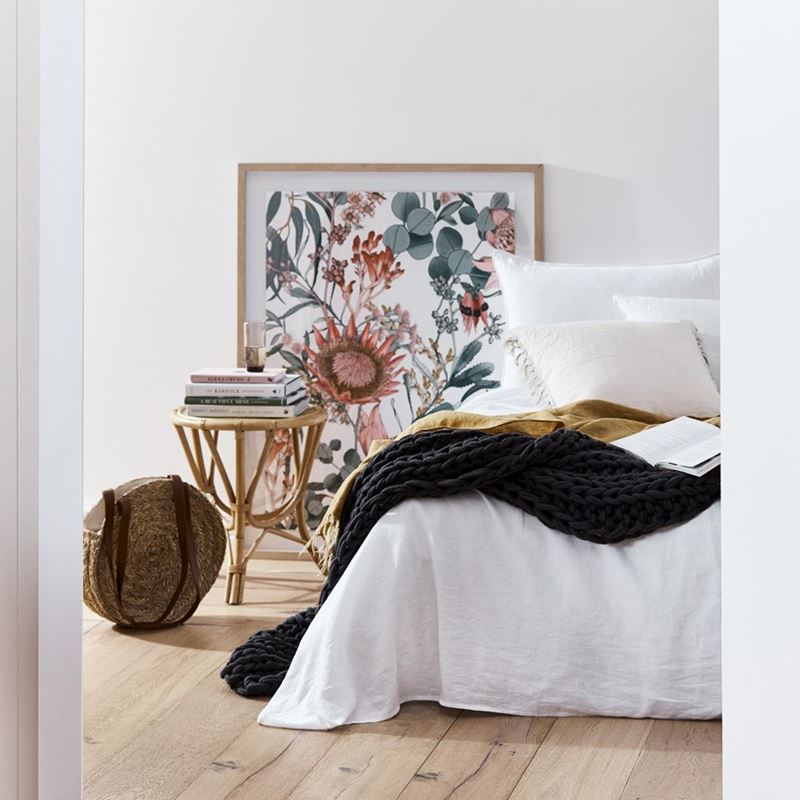 Newport Coal Chunky Knit Throw