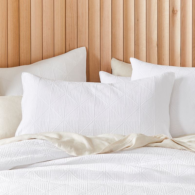 Prism White Quilted Quilt Cover Separates