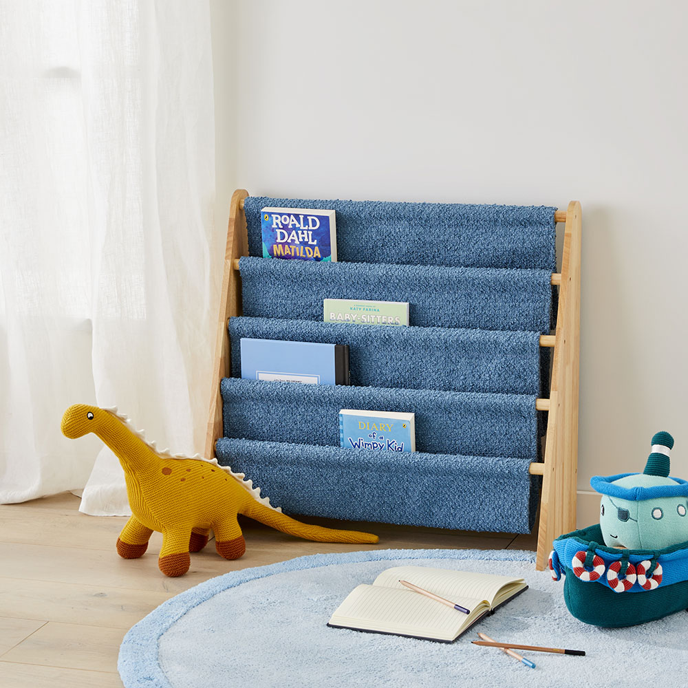 Blake Boucle Blue Bookshelf