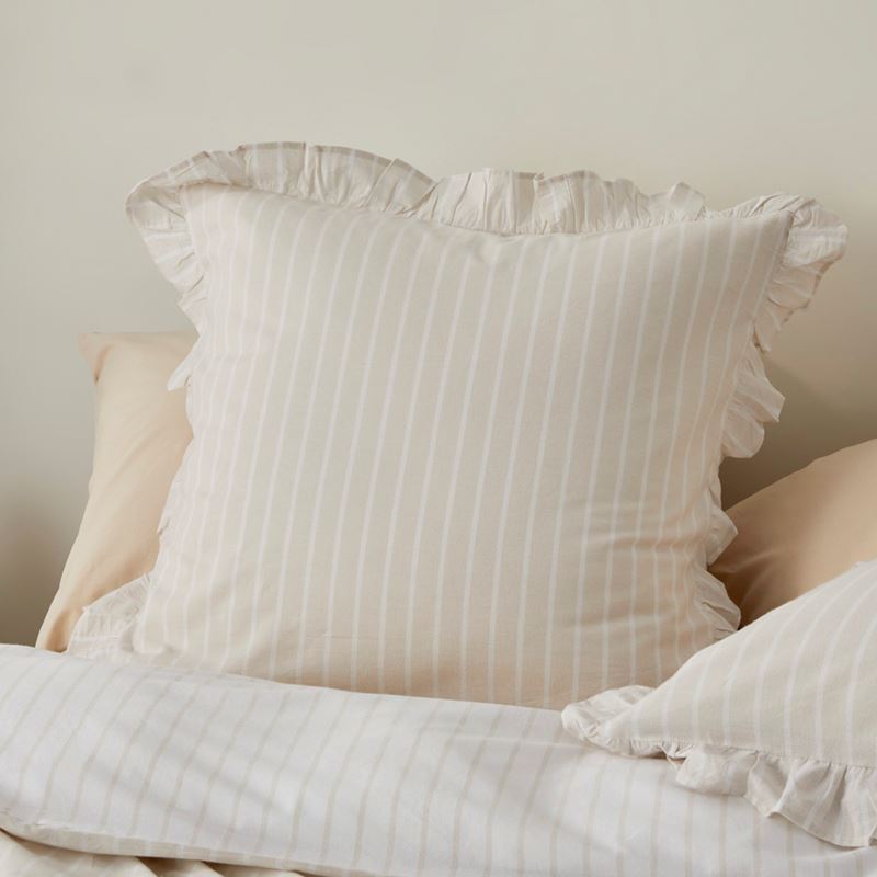 Ruffle Natural Stripe Quilt Cover Set + Separates