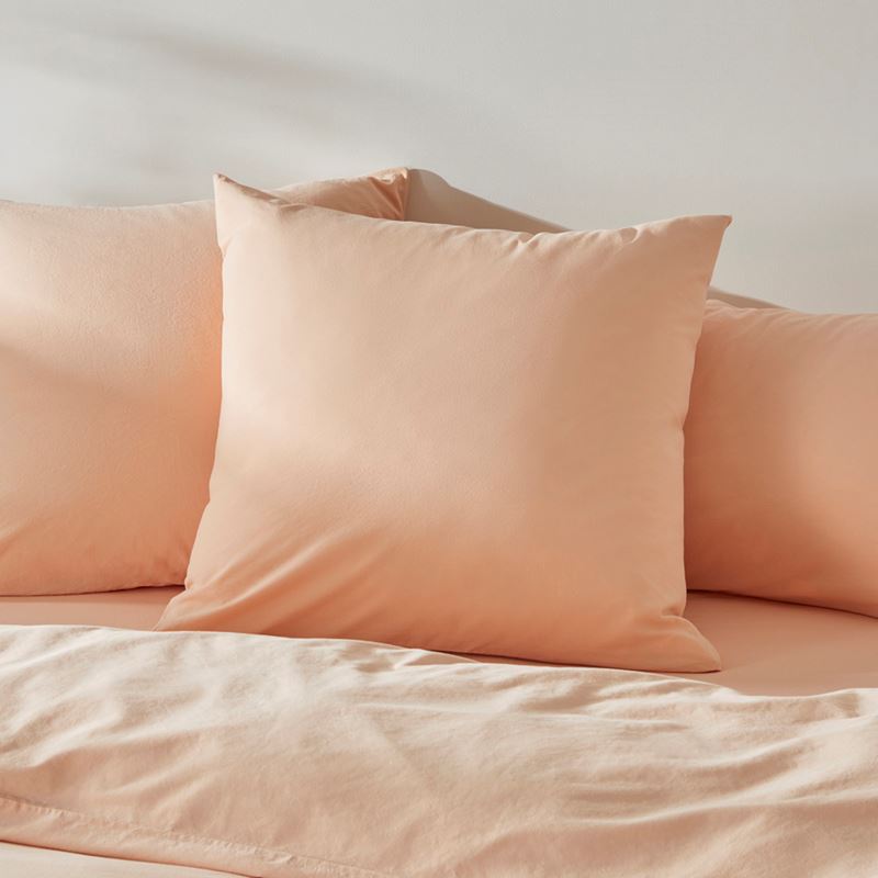 Stonewashed Cotton Pale Peach Quilt Cover Separates