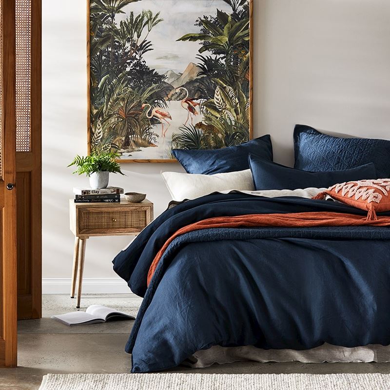 Vintage Washed Linen Old Navy Pillowcase