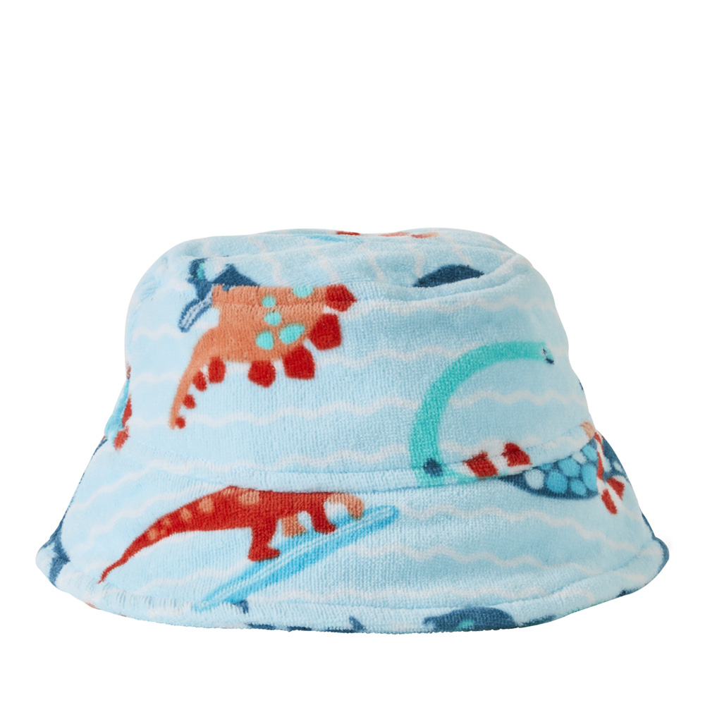 Kids Surfing Dinos Beach Bucket Hat