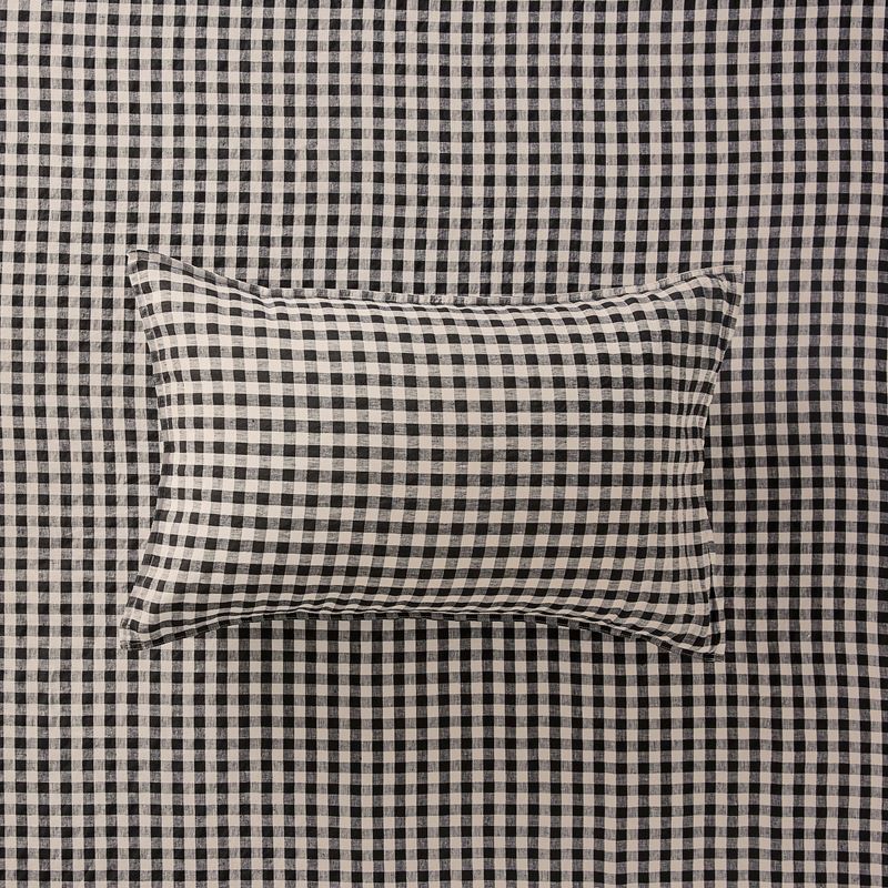 Vintage Washed Onyx Check Sheet Separates + Pillowcases