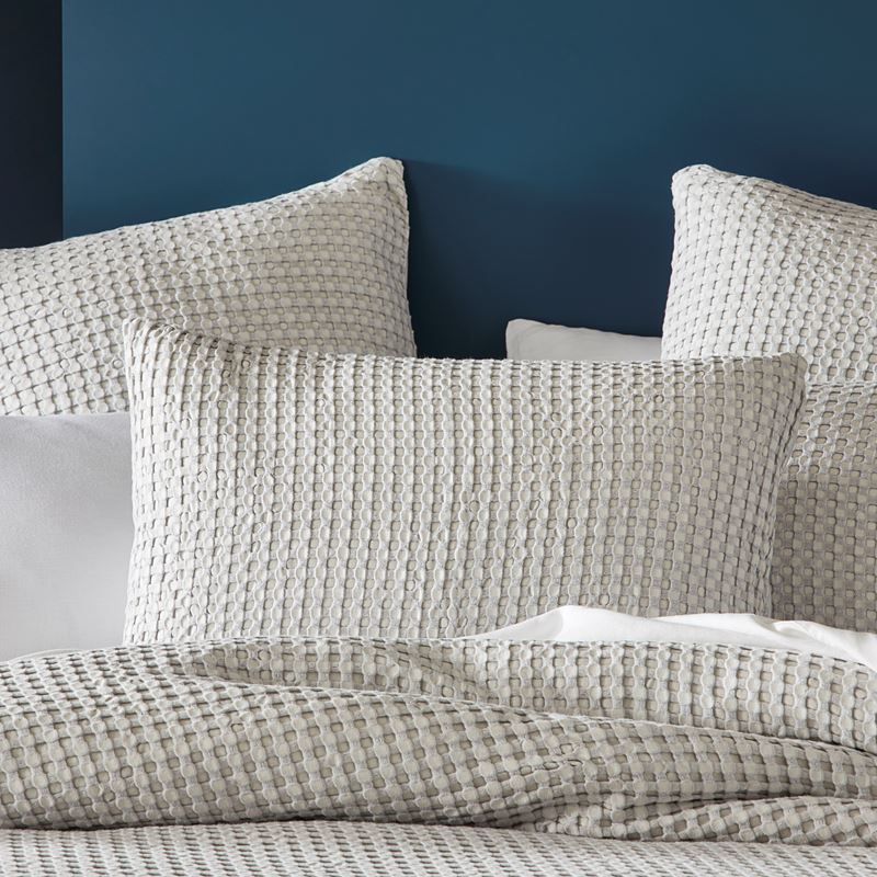 Bamboo Cotton Waffle Silver Grey Quilt Cover Separates