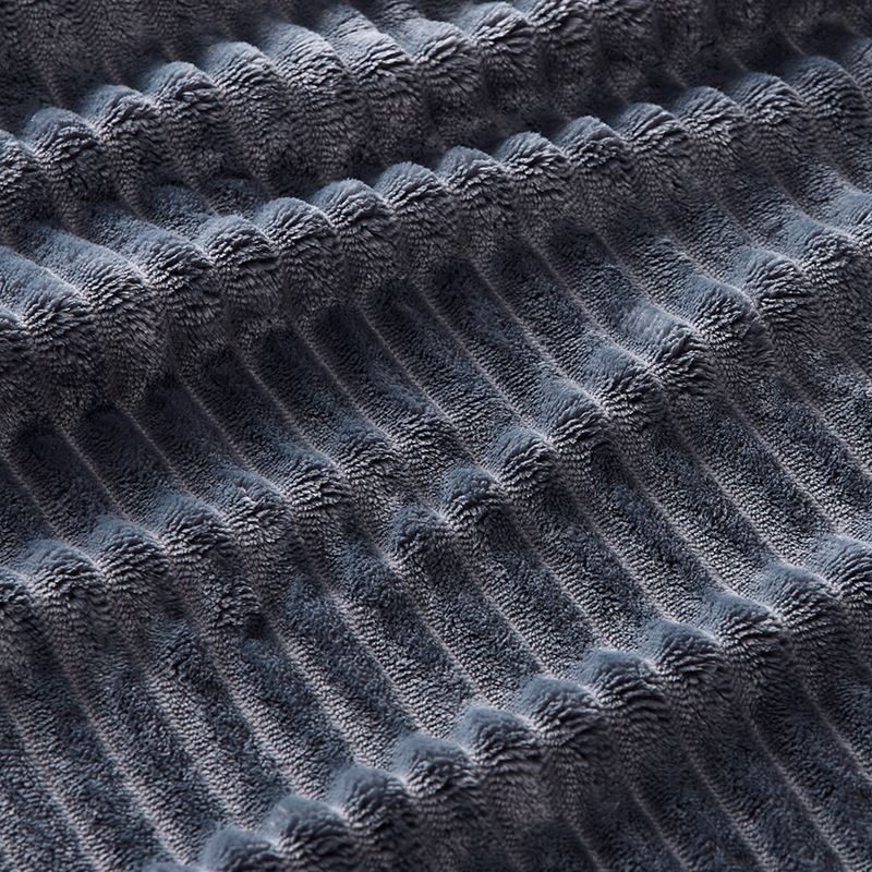Evan Steel Blue Ribbed Blanket
