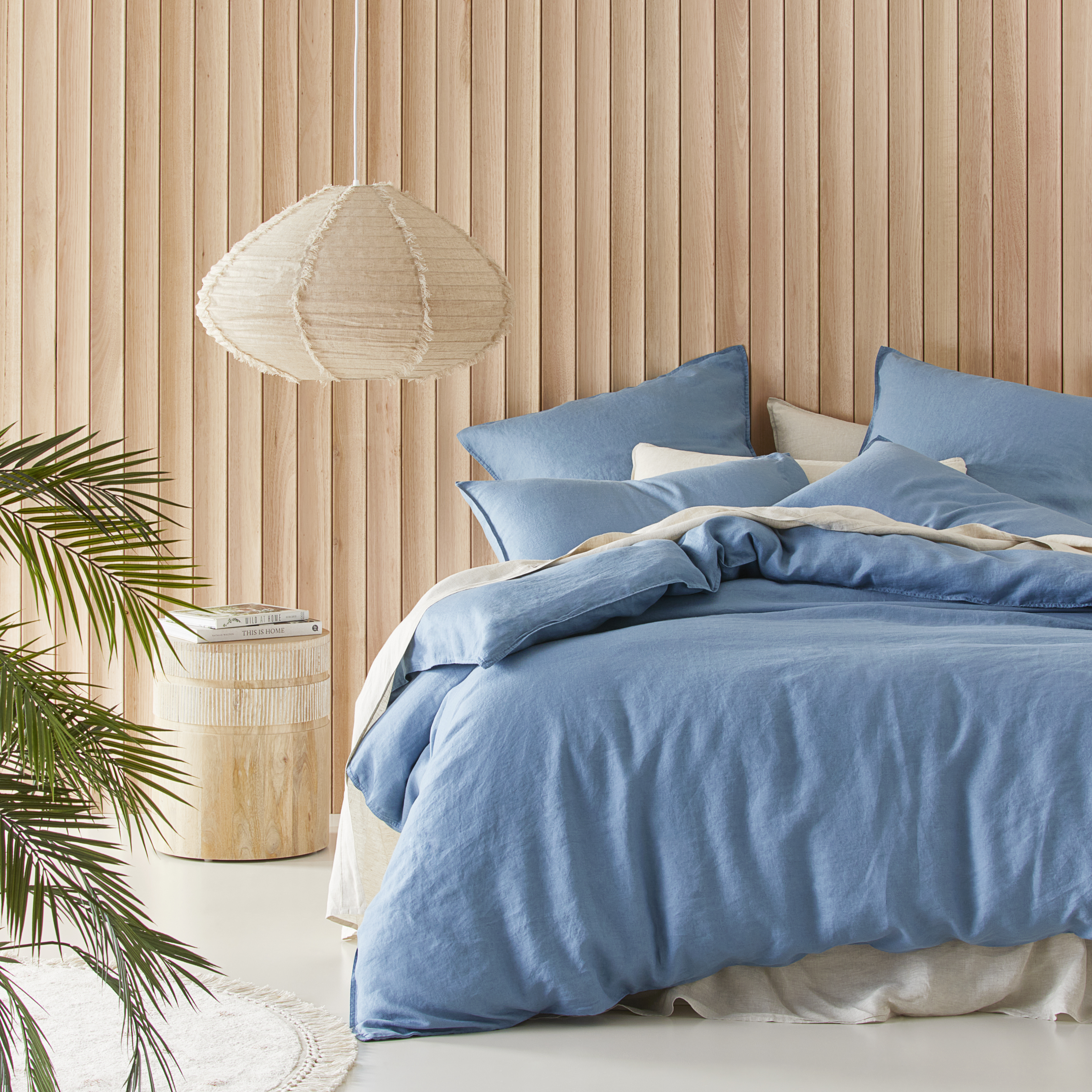 Vintage Washed Linen Denim Quilt Cover Separates