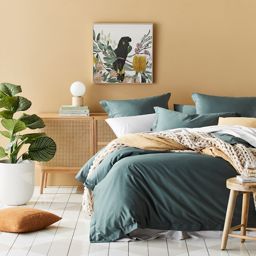 600TC Bamboo Cotton Sage Quilt Cover Separates