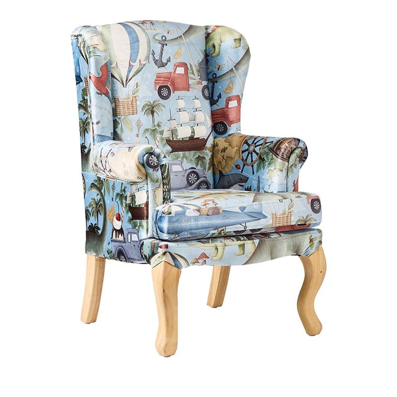 Fleur Harris Blue Adventureland Mini Armchair