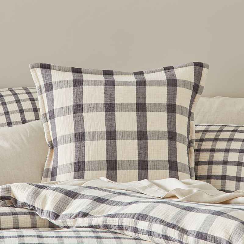 Chelsea Check Charcoal Quilt Cover Separates