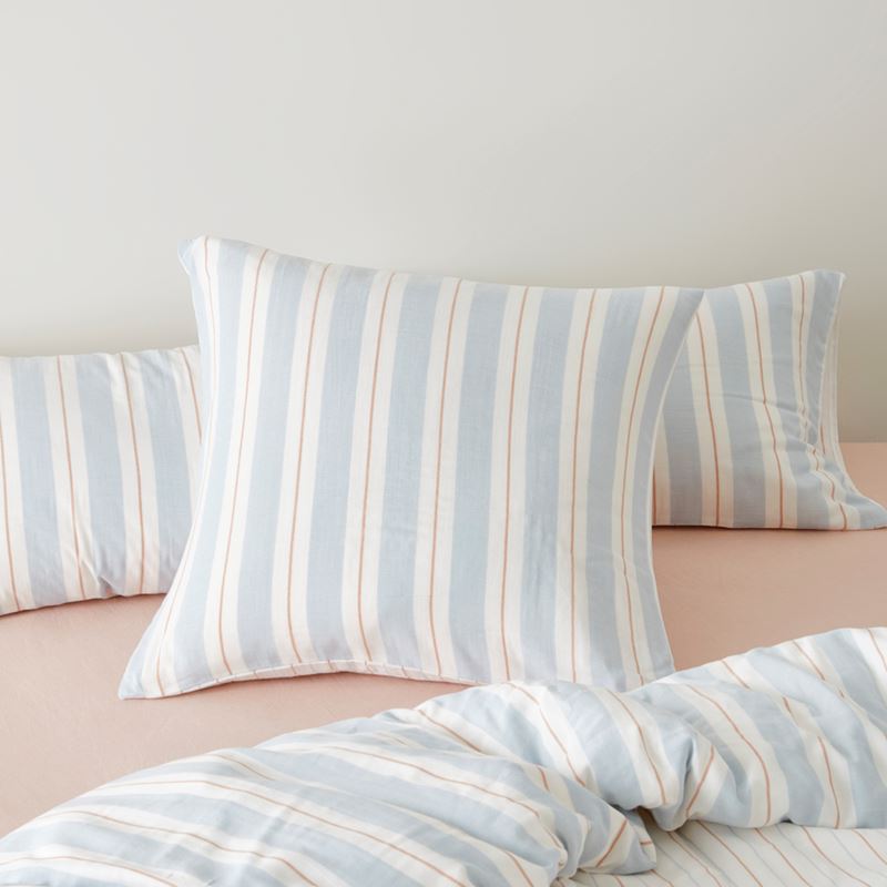 Cove Sky Blue Stripe Quilt Cover Set + Separates