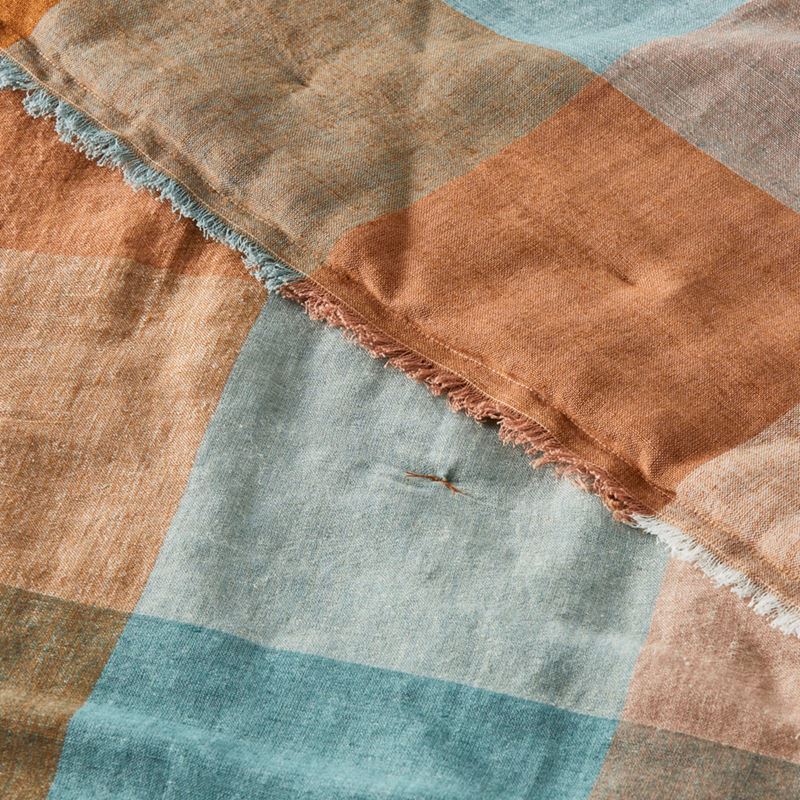 Rae Malmo Green and Brown Check Blanket