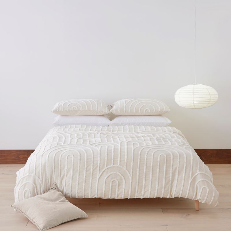 Archie Tufted Macadamia Quilt Cover Separates