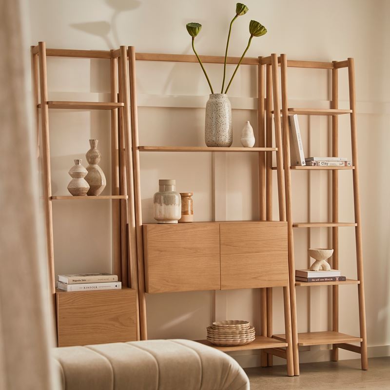 Elk Oak 3 Tier Shelving