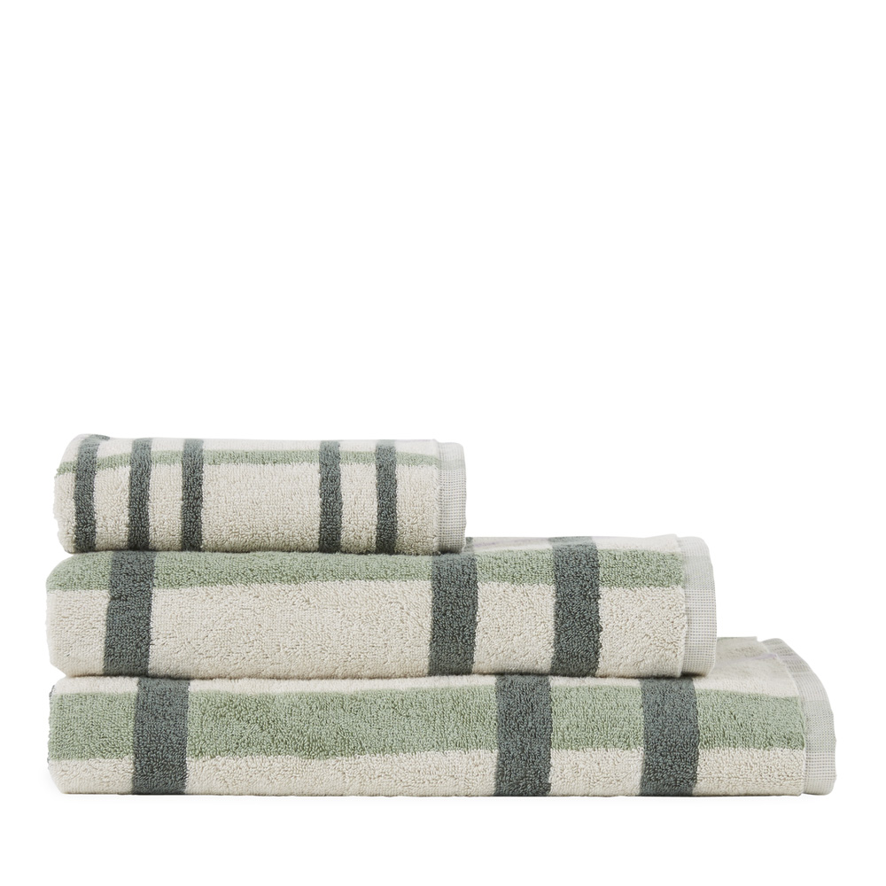 Dylon Eucalyptus Multi Stripe Check Towel Range