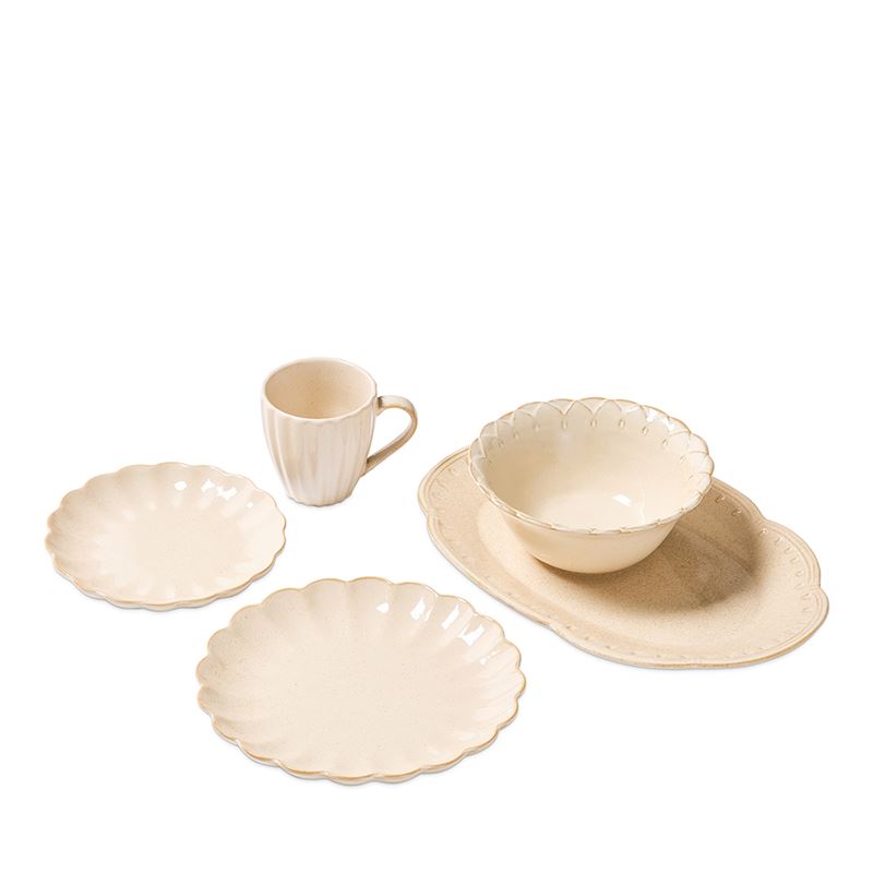 Adeline Scallop Natural Servingware