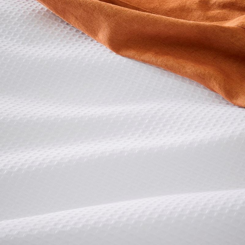 Berlin Waffle White Quilt Cover Set + Separates