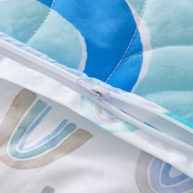 Rainbow Burst Blue Cot Quilt Cover Set