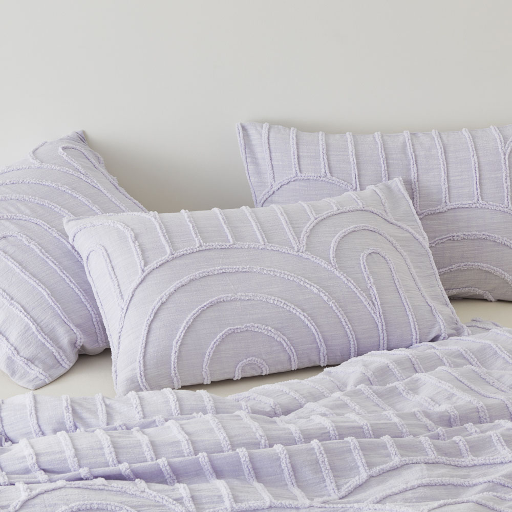 Archie Lilac Tufted Pillowcase