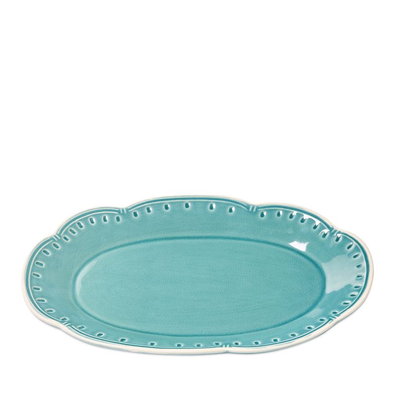 Adeline Scallop Teal Servingware