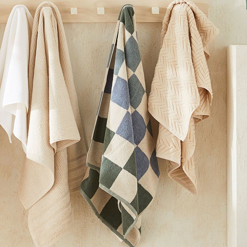 Taylor French Blue Multi Check Towel Range