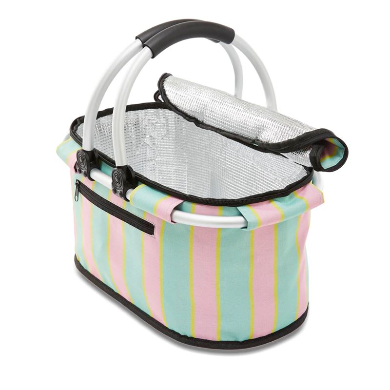Summer Stripe Shopping Basket