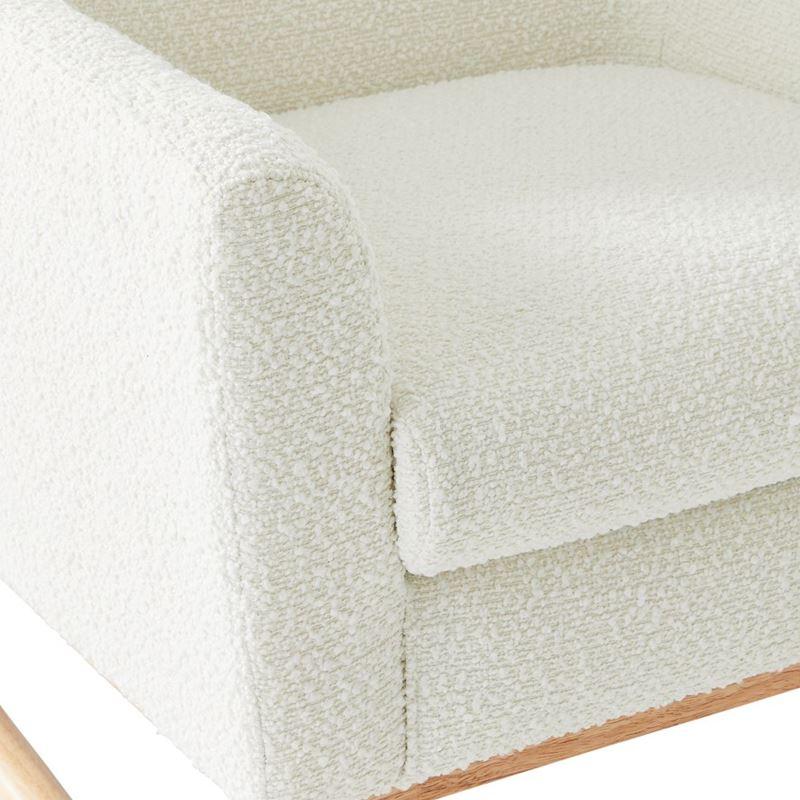 Boucle White Rocking Chair