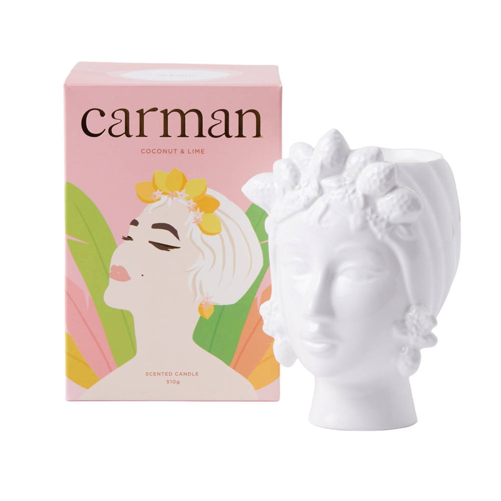 Carman Coconut & Lime Head Candle 510g