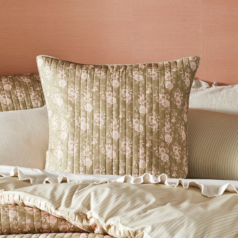Vintage Rose Olive Quilted Quilt Cover Separates