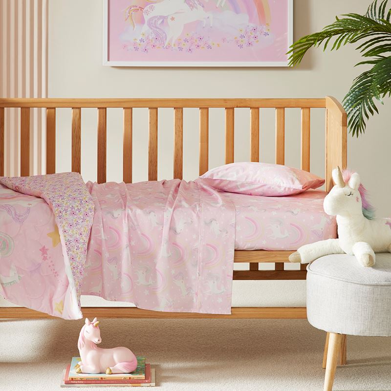 Unicorn Squad Pink Sheet Set