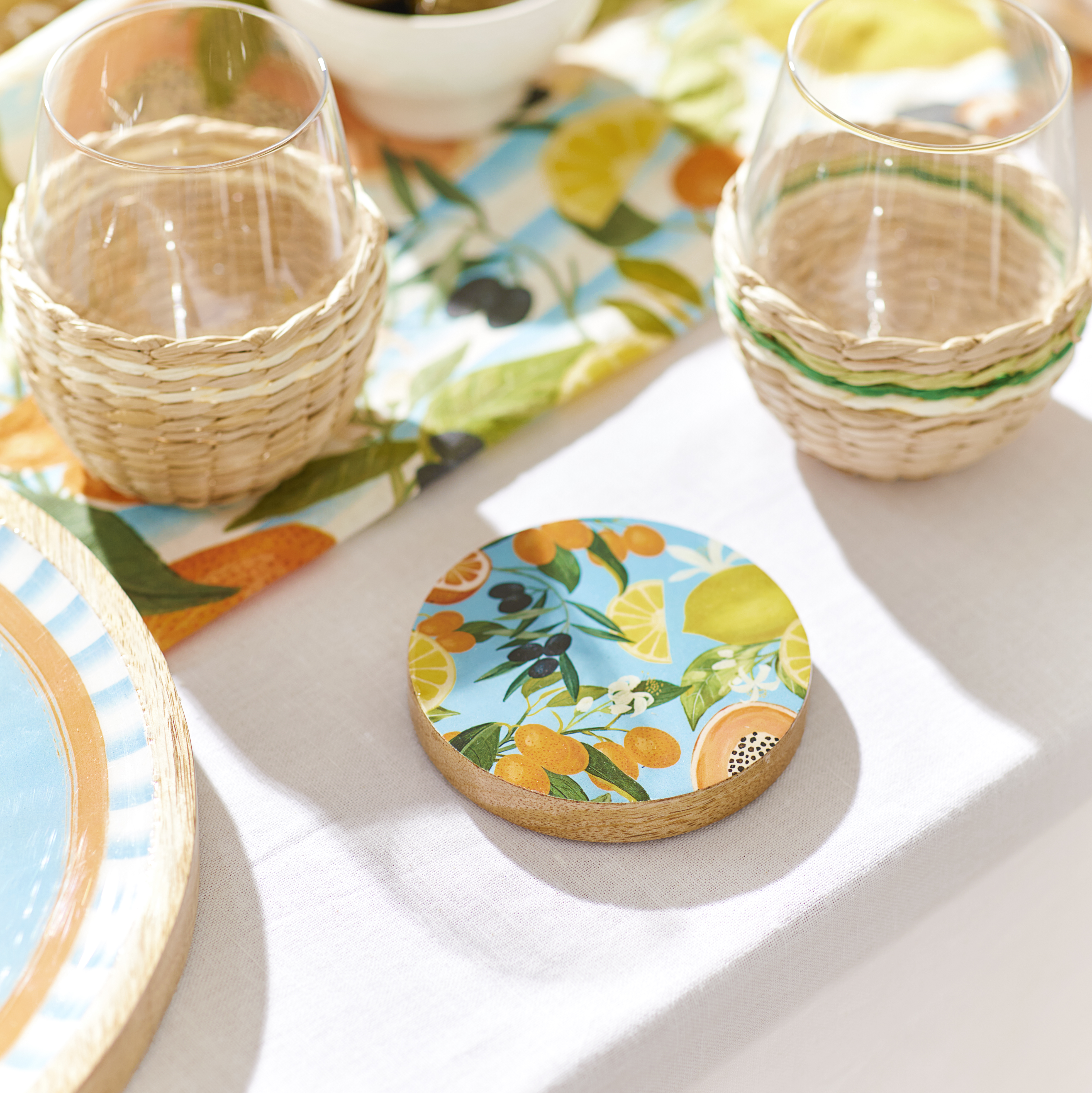 La Frutta Timber Coasters 4 Pack