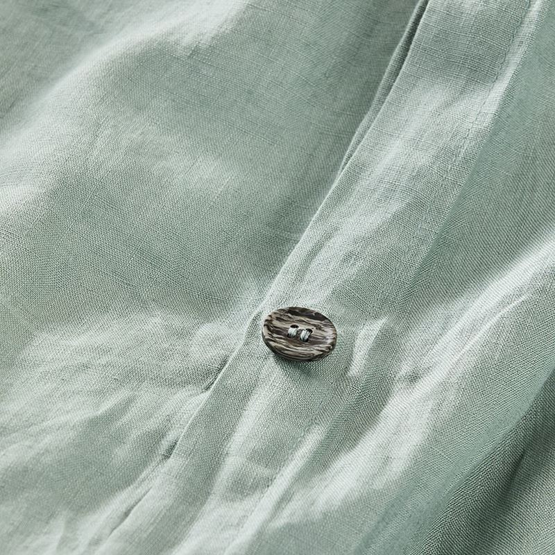 Vintage Washed Linen Eucalyptus Quilt Cover Separates