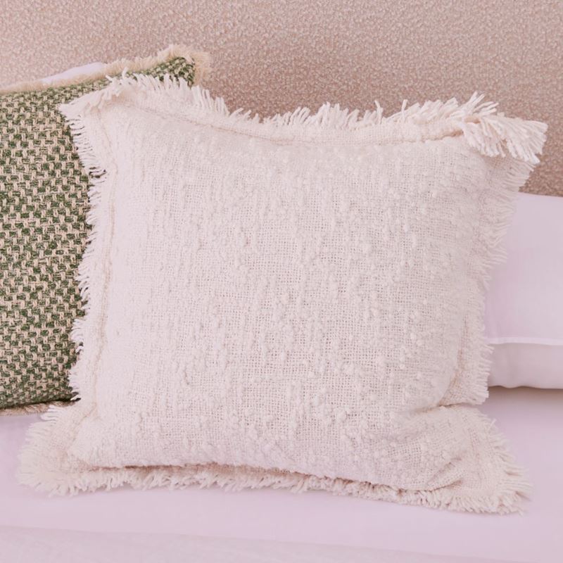 Leiden White Boucle Cushion