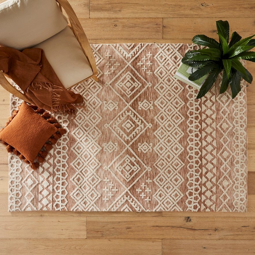 Ohio Aztec Terracotta Marle Rug