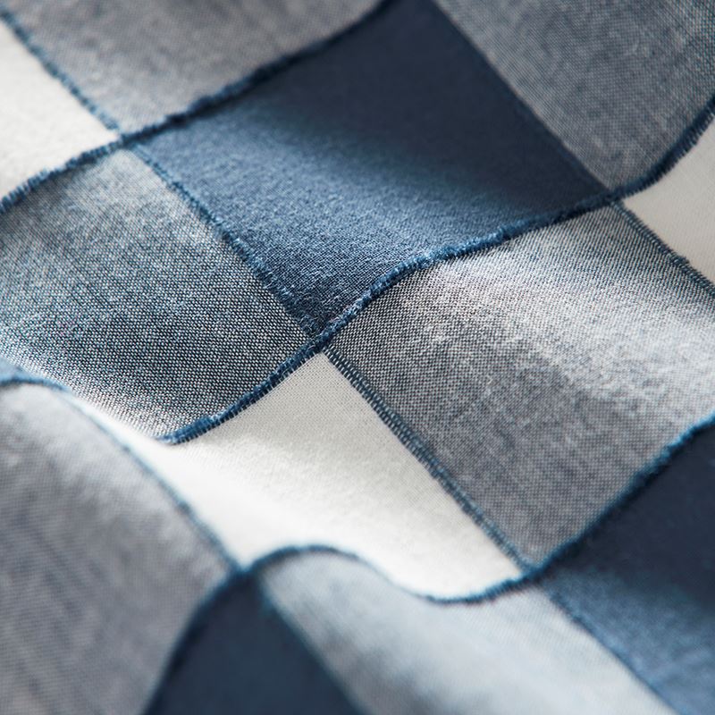 Carter Check Denim Quilt Cover Set