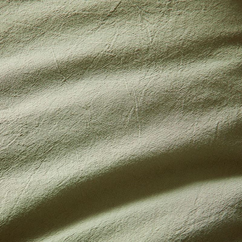 Stonewashed Cotton Forest Green Quilt Cover Set