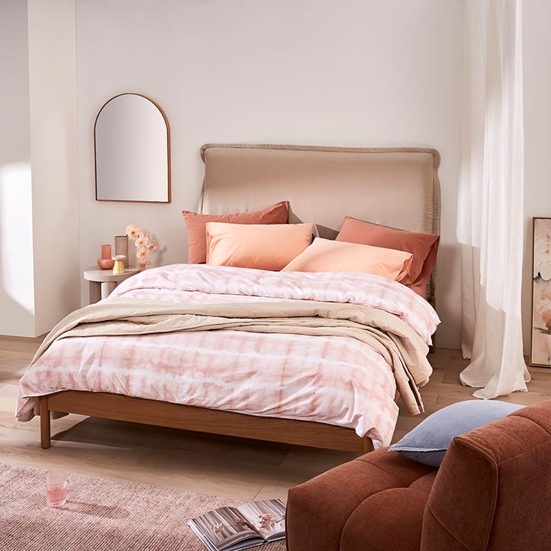 Stonewashed Cotton Peach Tie Dye Quilt Cover Separates