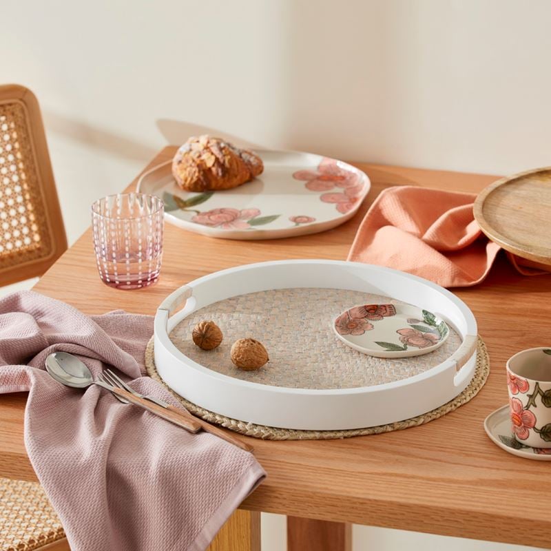 Hampton White & White Wash Tray