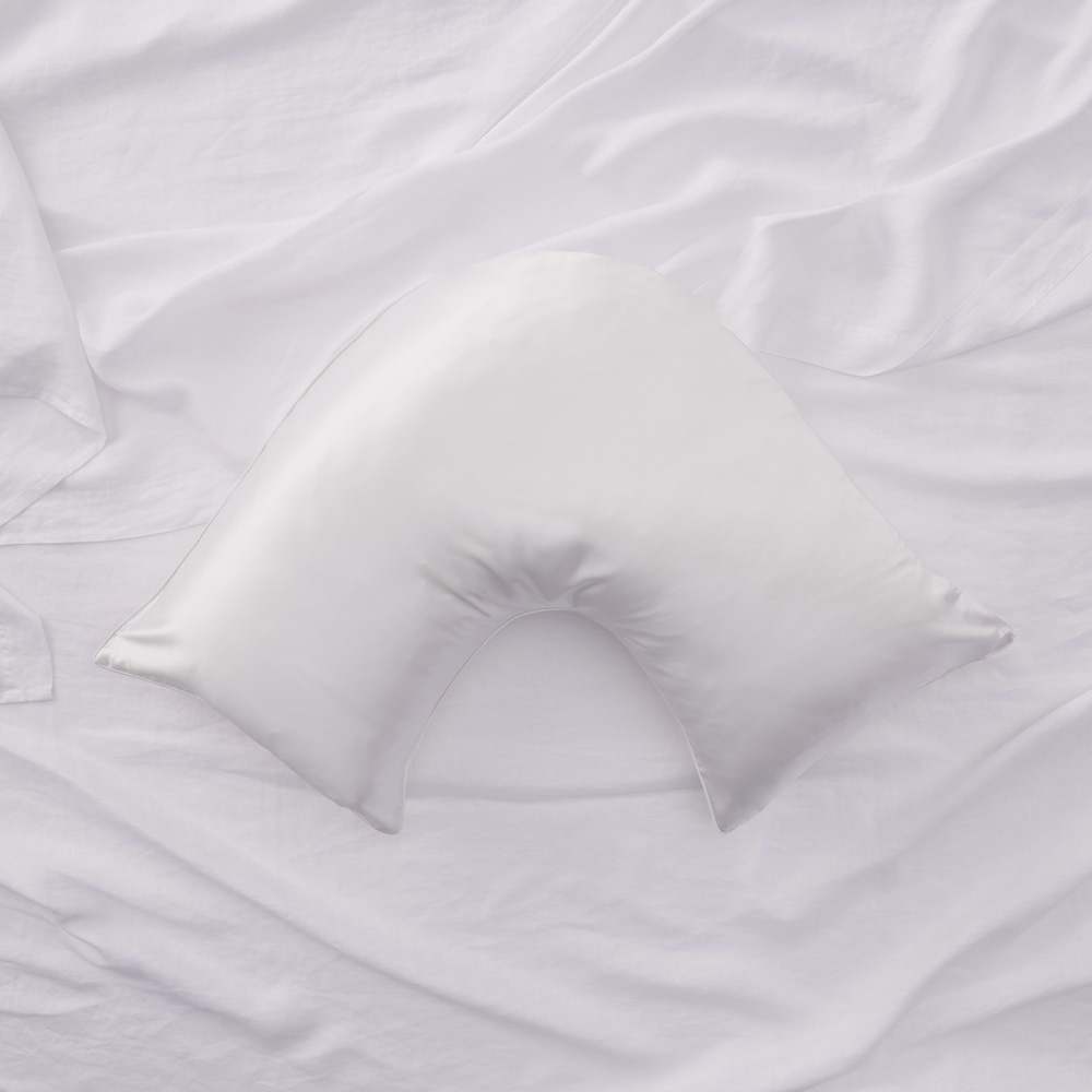Pure Silk Antique White U Shape Pillowcase