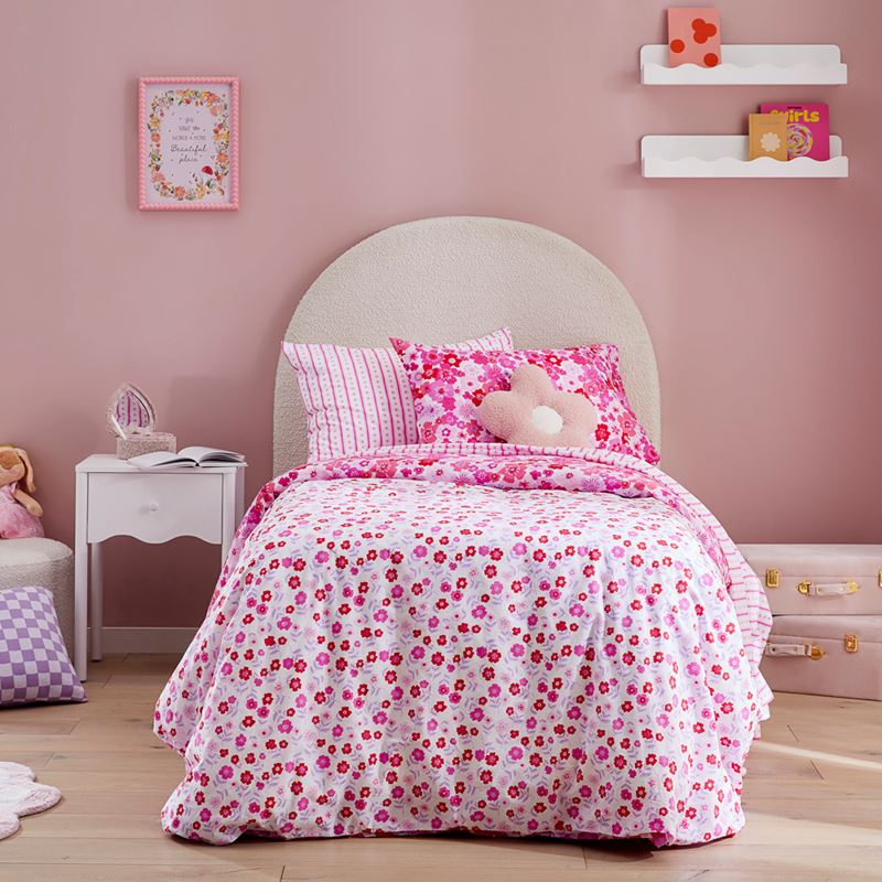 Make It Bloom Pink Quilt Cover Set