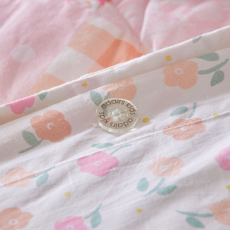 Nola Patchwork Pink Quilted Quilt Cover Set