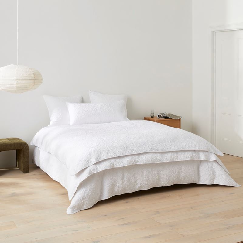 Chloe White Quilted Quilt Cover Separates