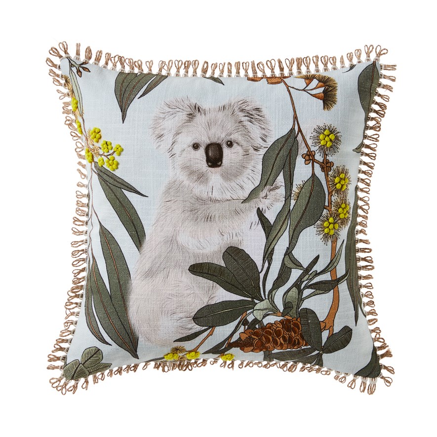 Gumnut Gully Multi Textured Cotton Cushion