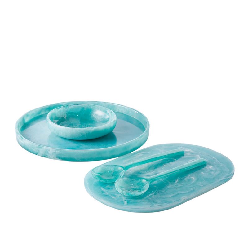 Calypso Mint Resin Food Platter