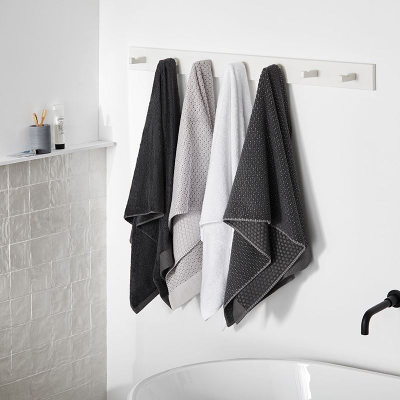 Navara Coal Textured Bamboo Cotton Towel Range