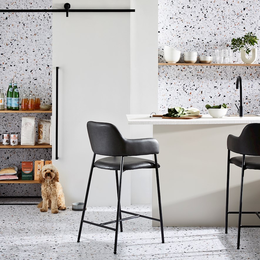 Rhodes Black Counter Stool