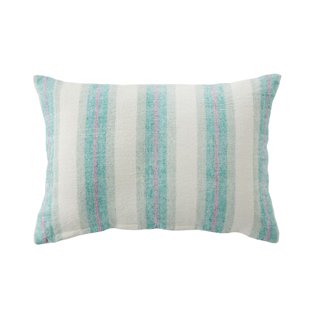 Bellarine Green Stripe Cushion