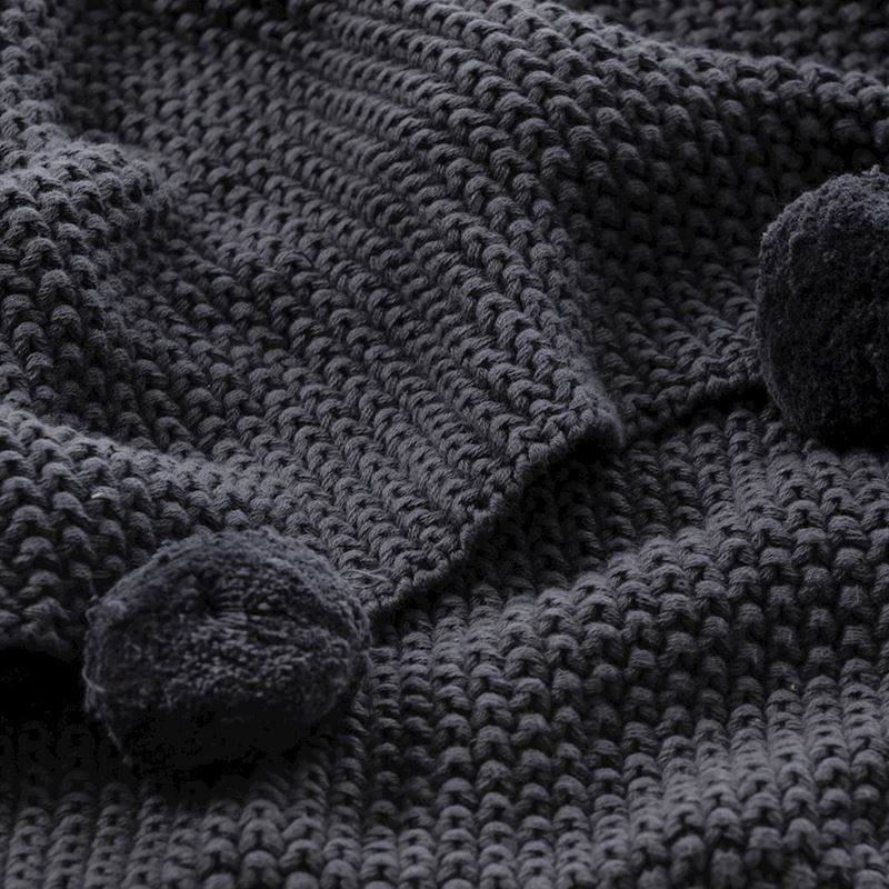 Pom Pom Coal Throw