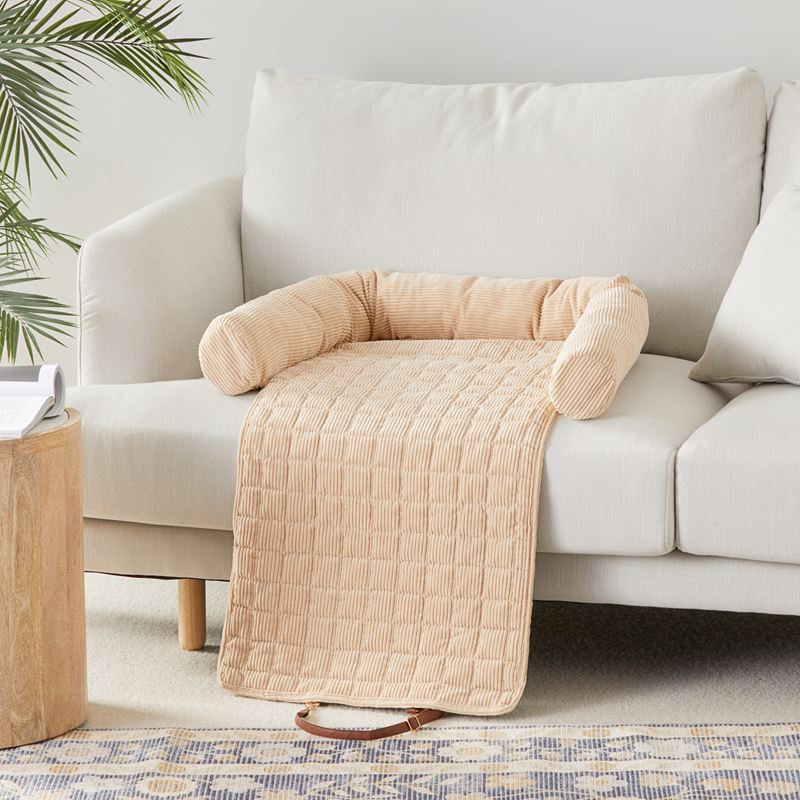 Maisy Biscuit Corduroy Fold-Out Pet Bed